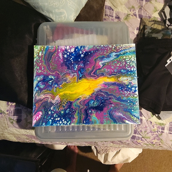 "Happy Aura" acrylic painting - Picture 2 of 2